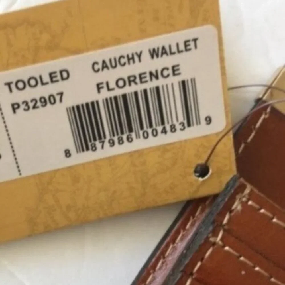 Patricia Nash Cauchy Leather Frame Wallet Tooled RFID Florence Brown